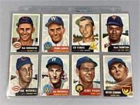 (9) 1953 TOPPS BASEBALL CARDS