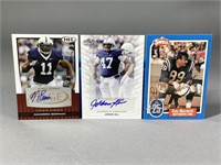 LOT OF (3) AUTOGRAPHED FOOTBALL CARDS