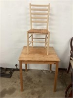 Table with Ladder Back Chair