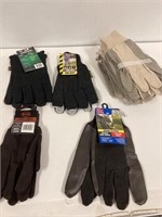 10 pair large assorted gloves unused