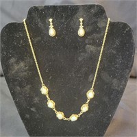 12k Gold Filler (presumably) Opal necklace and