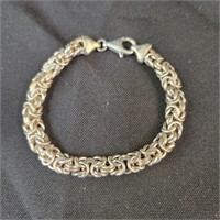 .925 Silver Byzantine Bracelet 7" 19.3gr