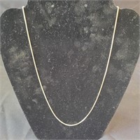 .925 Silver Box Chain Necklace 20" 2.9gr