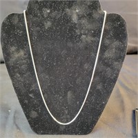 .925 Silver Box Chain Necklace 20" 5.1gr