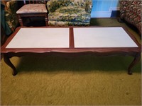 Marble top coffee Table 57Lx22Wx15T