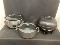 Crock Pot,Electric Skillet and Covered Pot