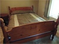 Custom Made Pine Double Poster Bed Includes