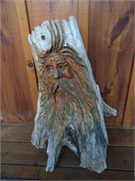 Carved In Face Decorative Driftwood