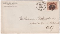 US Stamps #135A tied on Cover, scarce I grill on c