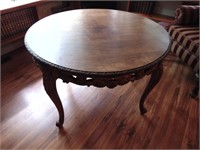Carved Round Decorative Coffee Table