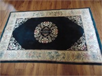 Green Floral Area Rug