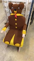 >Vintage Child’s Bear Rocking Chair
