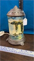 Vintage Cast Iron & Glass Waterfall Motion Lamp