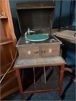 Antique Parlophon Record player and stand