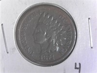 1874 Indian Head Cent