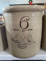 Antique 6 gallon union stoneware crock