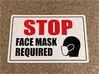 Stop Face Mask Required Sign
