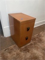 WOODEN FILING CABINET (13" X 18" X 25")