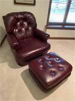 Classic Leather chair and ottoman