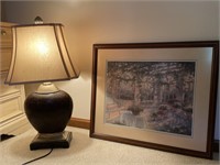 Lamp and framed print