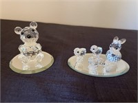 Swarovski Crystal bear and bunnies