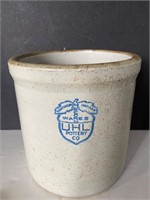 Antique UHL acorn stoneware crock