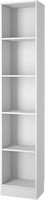 Tvilum Element 5 Shelf Narrow Bookcase, White