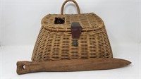 Vintage Fishing Minnow Basket Bag As Found