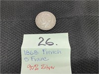 1868 French 5 Franc