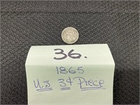 1865 US 3cent piece