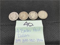 (4) Barber Half Dollars