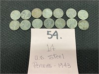(14) US Steel Pennies