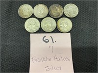 (7) Franklin Half Dollars