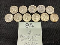 (11) Clad Kennedy Half Dollars