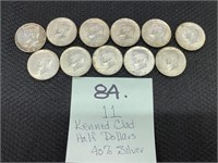 (11) Clad Kennedy Half Dollars