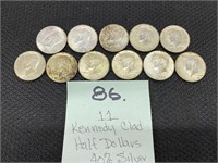 (11) Clad Kennedy Half Dollars