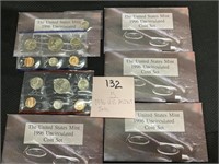 (5) 1996 U.S. Mint Sets