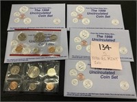 (5) 1998 U.S. Mint Sets