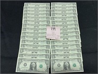 (50) Uncirculated Federal Reserve Notes