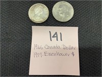 Canada Dollar & Eisenhower Dollar