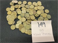 (105) Wheat Pennies