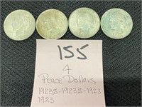 (4) Peace Dollars