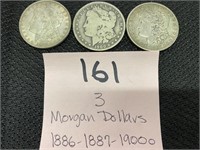 (3) Morgan Dollars