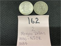 (2) Morgan Dollars