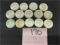 (14) Silver Half Dollars