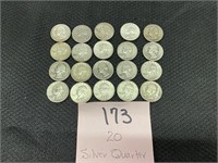 (20) Silver Quarters
