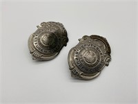 Obsolete Antique Pair of Steuben Sheriff Badges