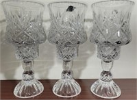Set of 3 Julia crystal candle holders