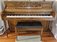 Kimball oak wood piano