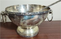Silver plated punch bowl